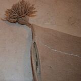 Moroccan pompon pillow 48x48cm brown