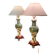 pair of ceramic lamps, Art Nouveau 1900 with 30 slight signs of wear visible
