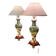 pair of ceramic lamps, Art Nouveau 1900 with 30 slight signs of wear visible