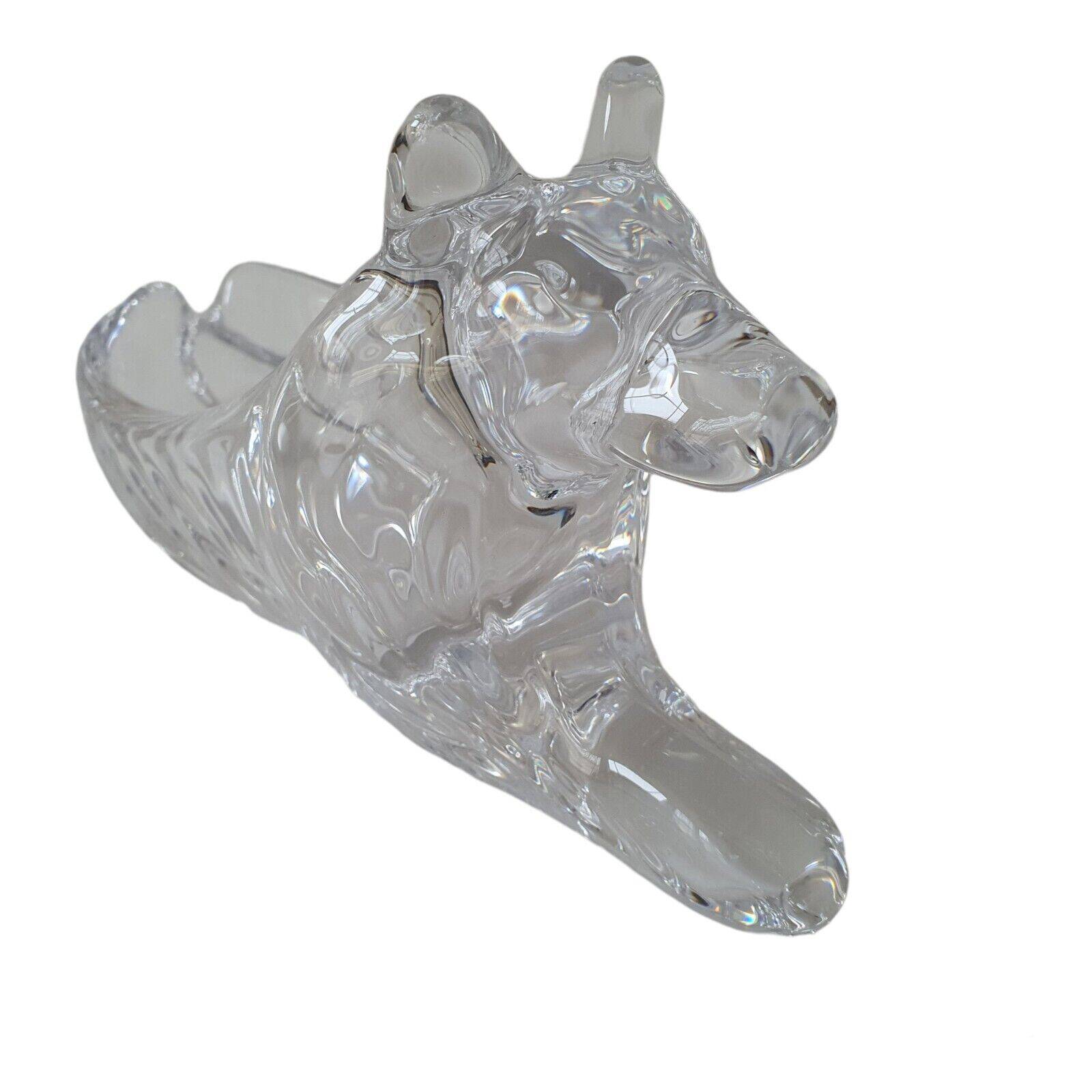 Crystal dog ashtray art v clichy france to confirm