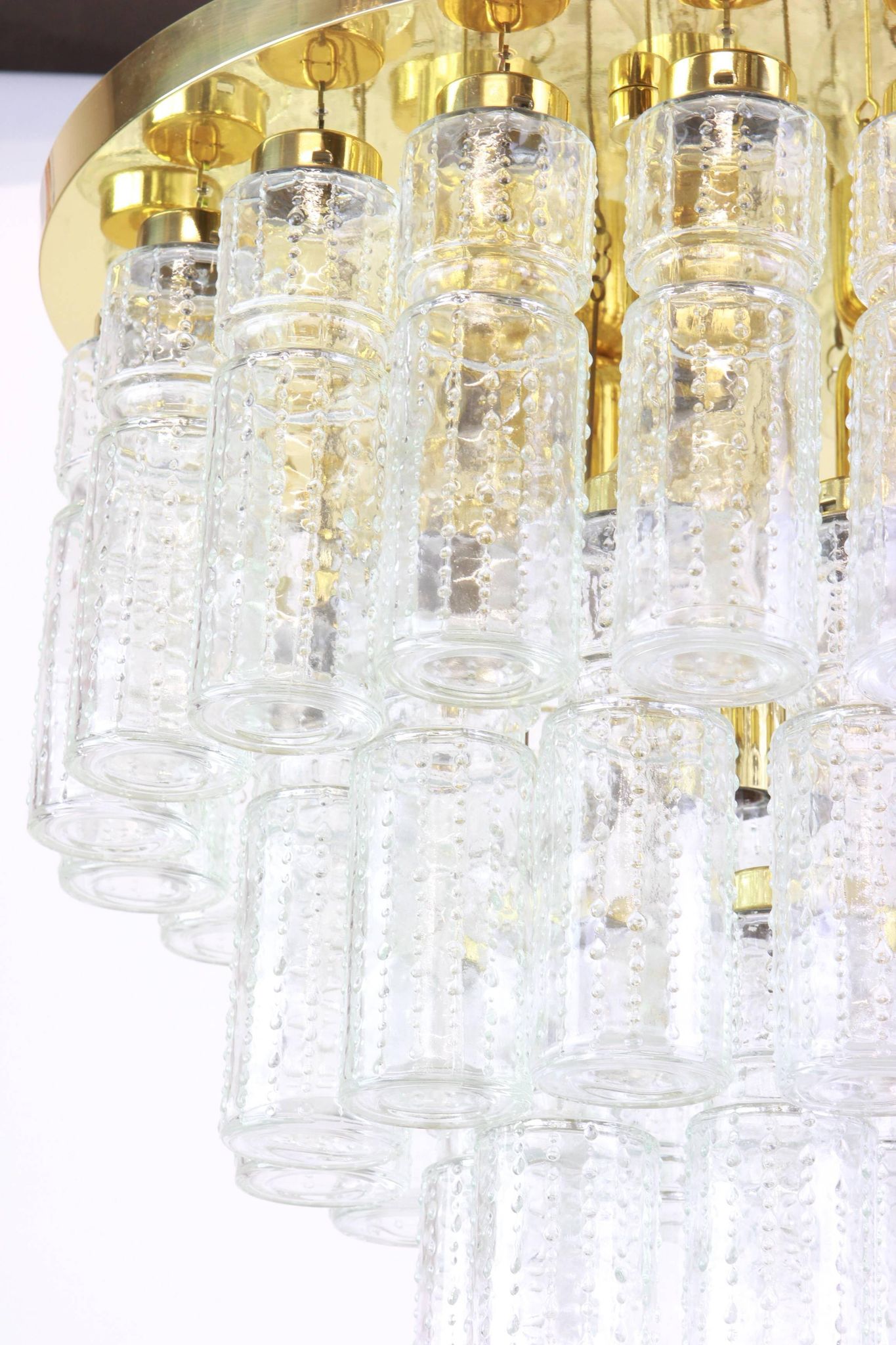 Large glass chandelier Limburg, Germany, 1960s