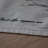 Old linen tablecloth and napkins