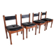 Set of 4 dining chairs by Silvio Coppola for Bernini, 1960s.