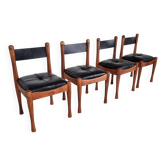 Set of 4 dining chairs by Silvio Coppola for Bernini, 1960s.