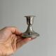 4 vintage metal candle holders