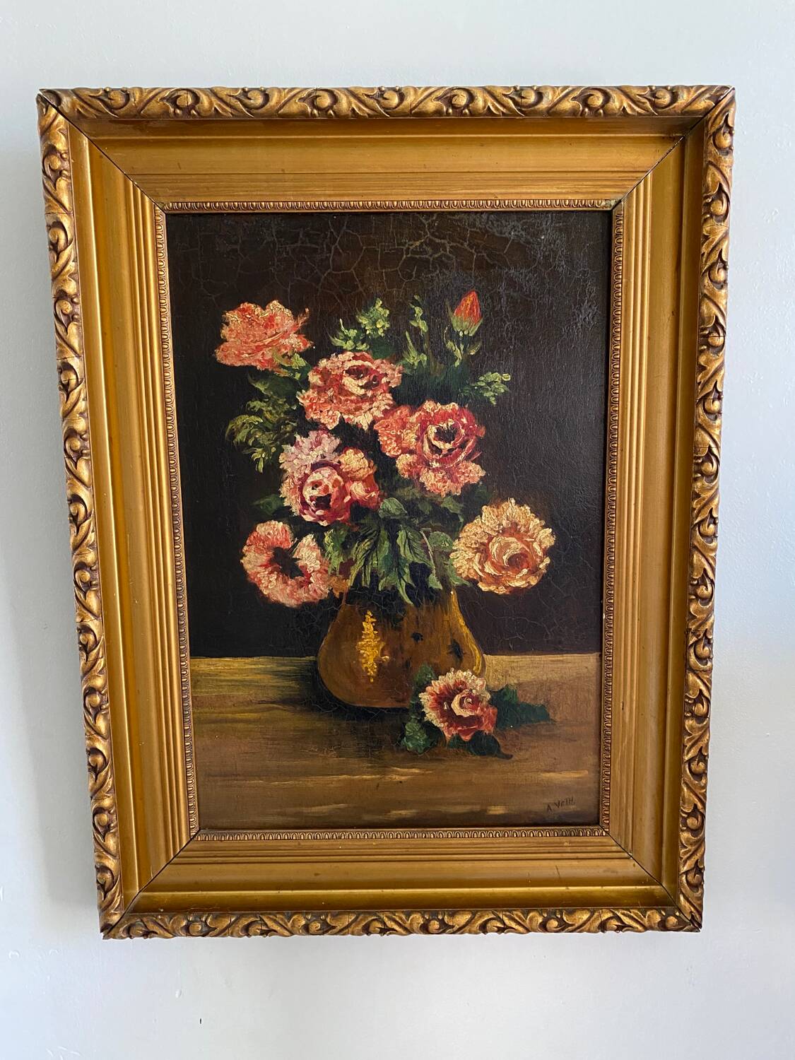 Nature morte bouquet de roses de Veth