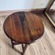 Wooden pedestal table