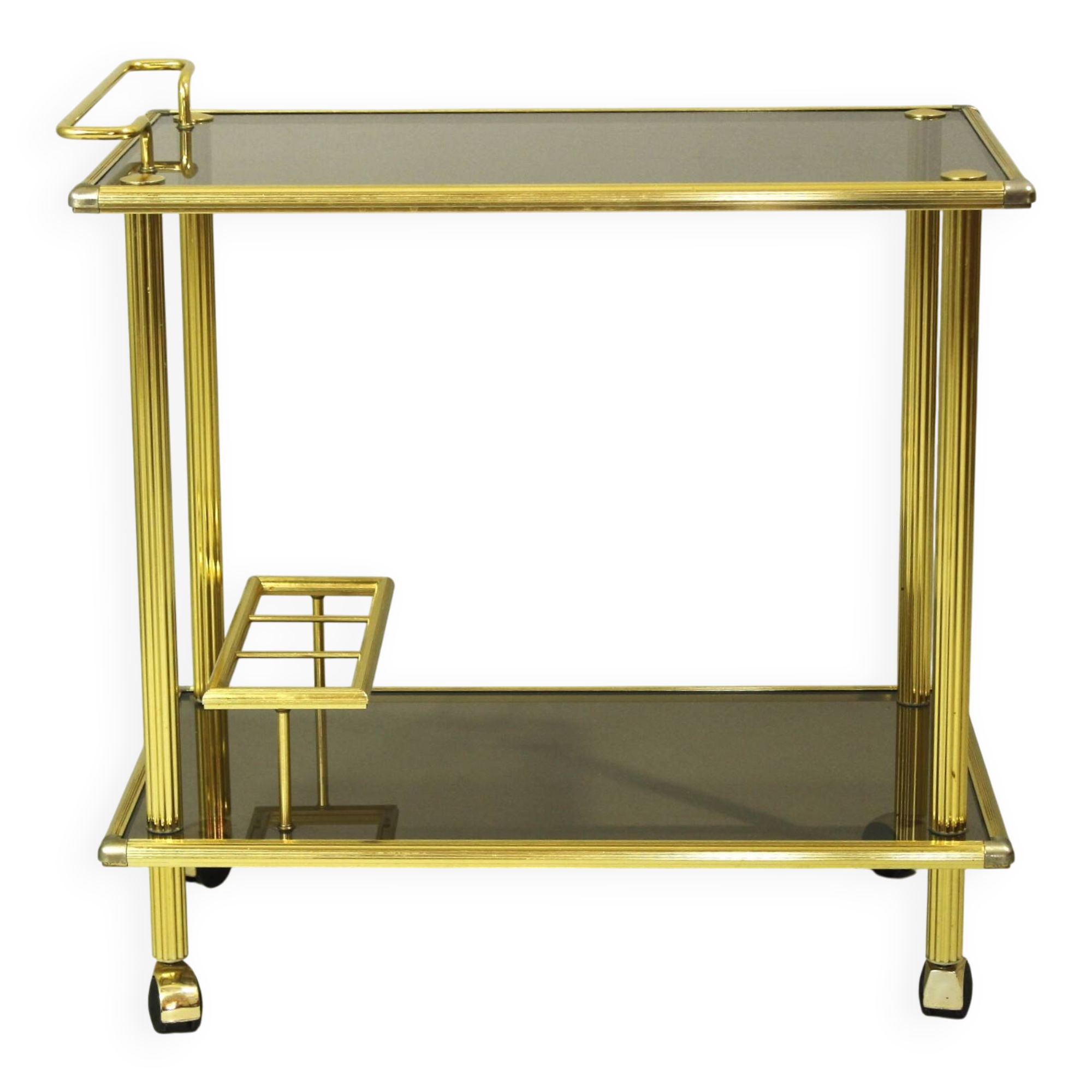 Italian Brass Serving Trolley, 1980s
