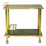 Italian Brass Serving Trolley, 1980s