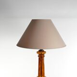 Scandinavian Modern Amber Glass Table Lamp by Miranda, 1970s