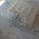 Pressed glass wall light