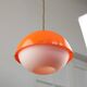Italian Orange Acrylic Glass Pendant Lamp, 1970s