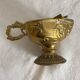Antique embossed brass ashtray