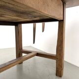 French farmhouse table in solid walnut, circa 1920