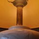 Lamp from the house Le Dauphin in ceramic and gilded brass
