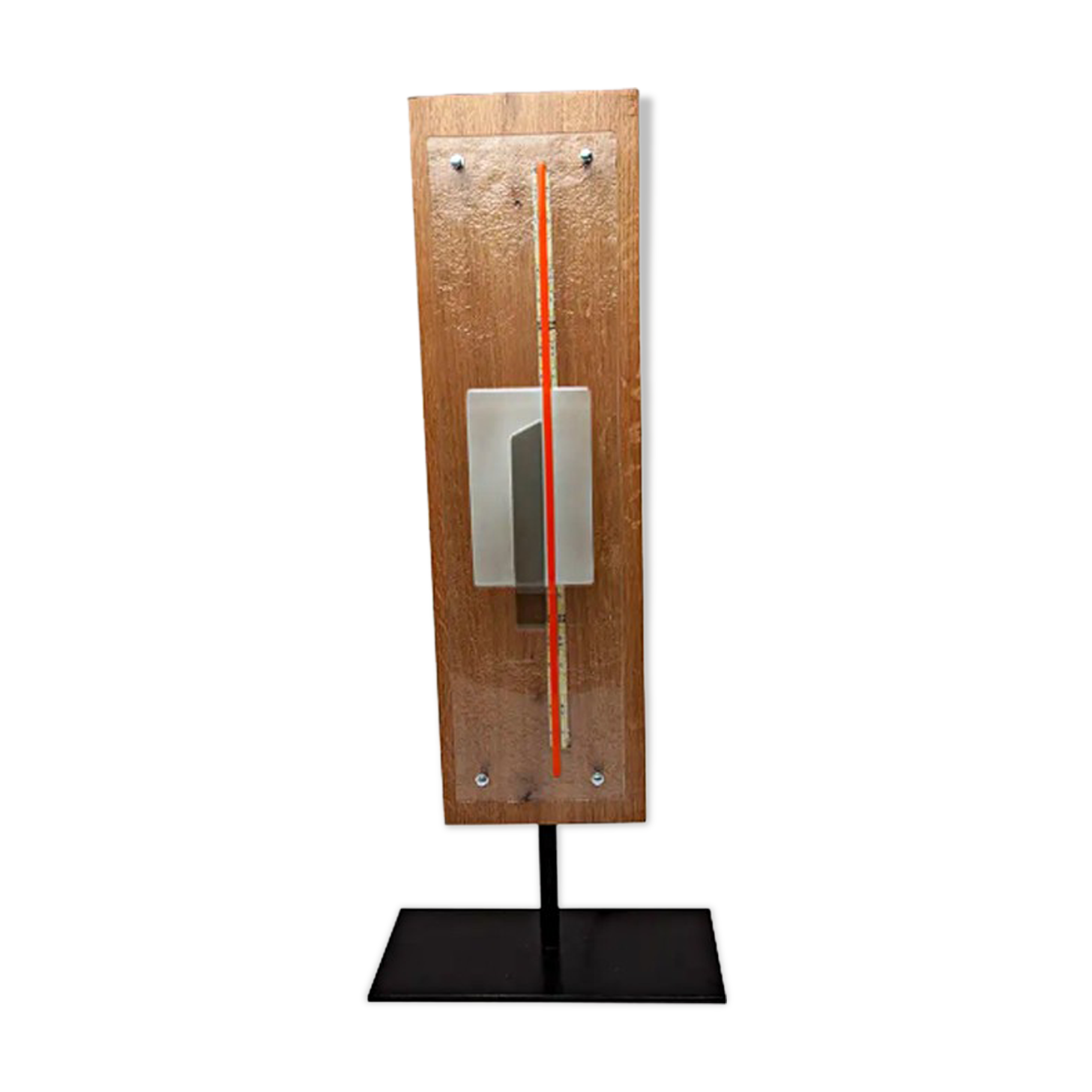 Glass and wood desk lamp by William Olivier