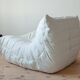 White leather Togo lounge chair by Michel Ducaroy for Ligne Roset