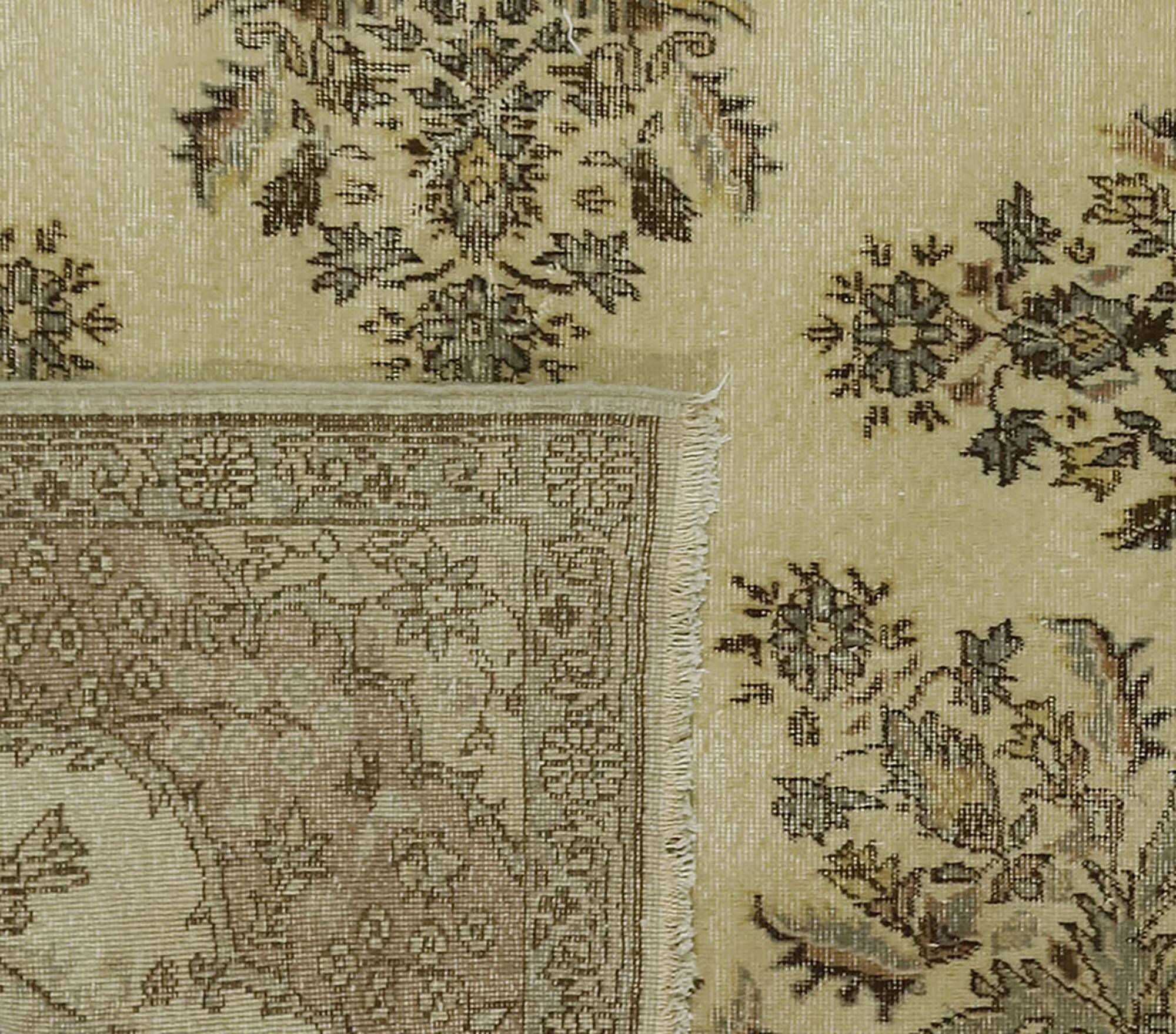 Vintage Turkish Carpet Floral Beige Brown 280 x 161 cm
