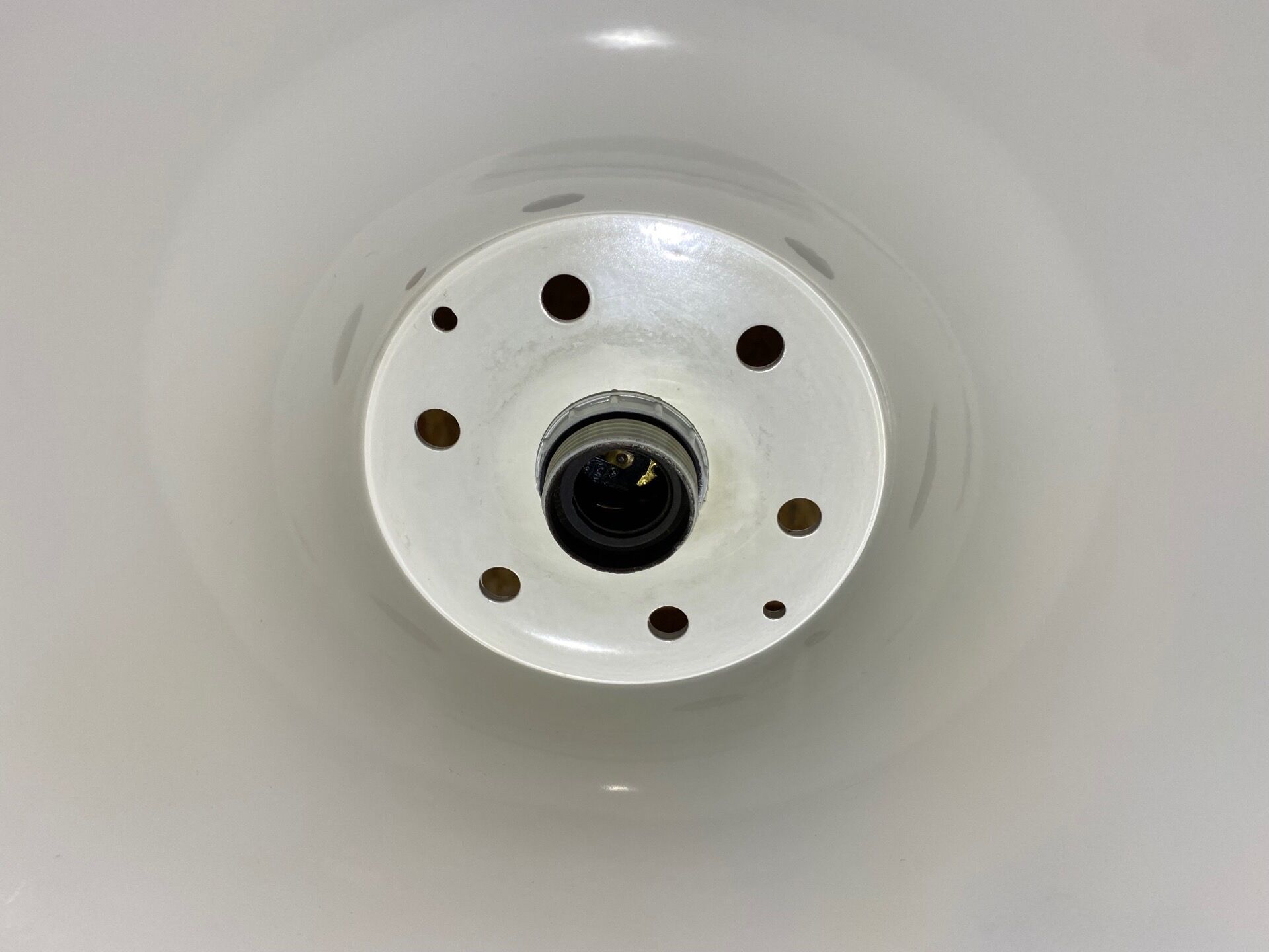 Danish Vintage Hanging Light 1970s | Mid Century Scandinavian Modern Lighting | White Retro Pendant