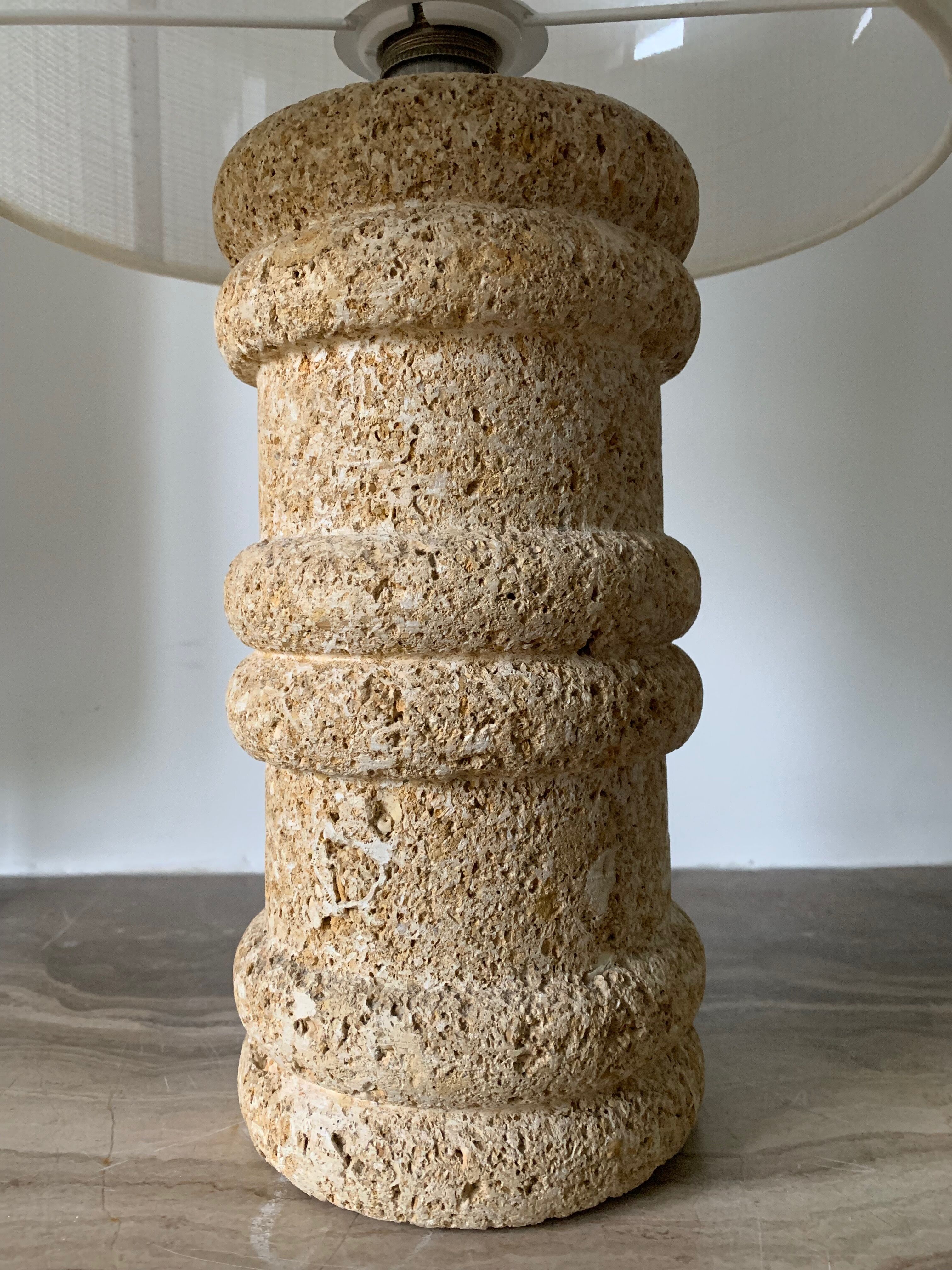 Travertine lamp