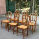6 dining chairs in Louis XV style from the 1970s.