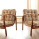 Paire de fauteuils de salon du milieu du siècle, duo tchécoslovaque K. Kozelka et A. Kropacek