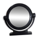 Vintage round pivoting mirror in black, retro style from the 70s/80s.