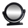 Vintage round pivoting mirror in black, retro style from the 70s/80s.