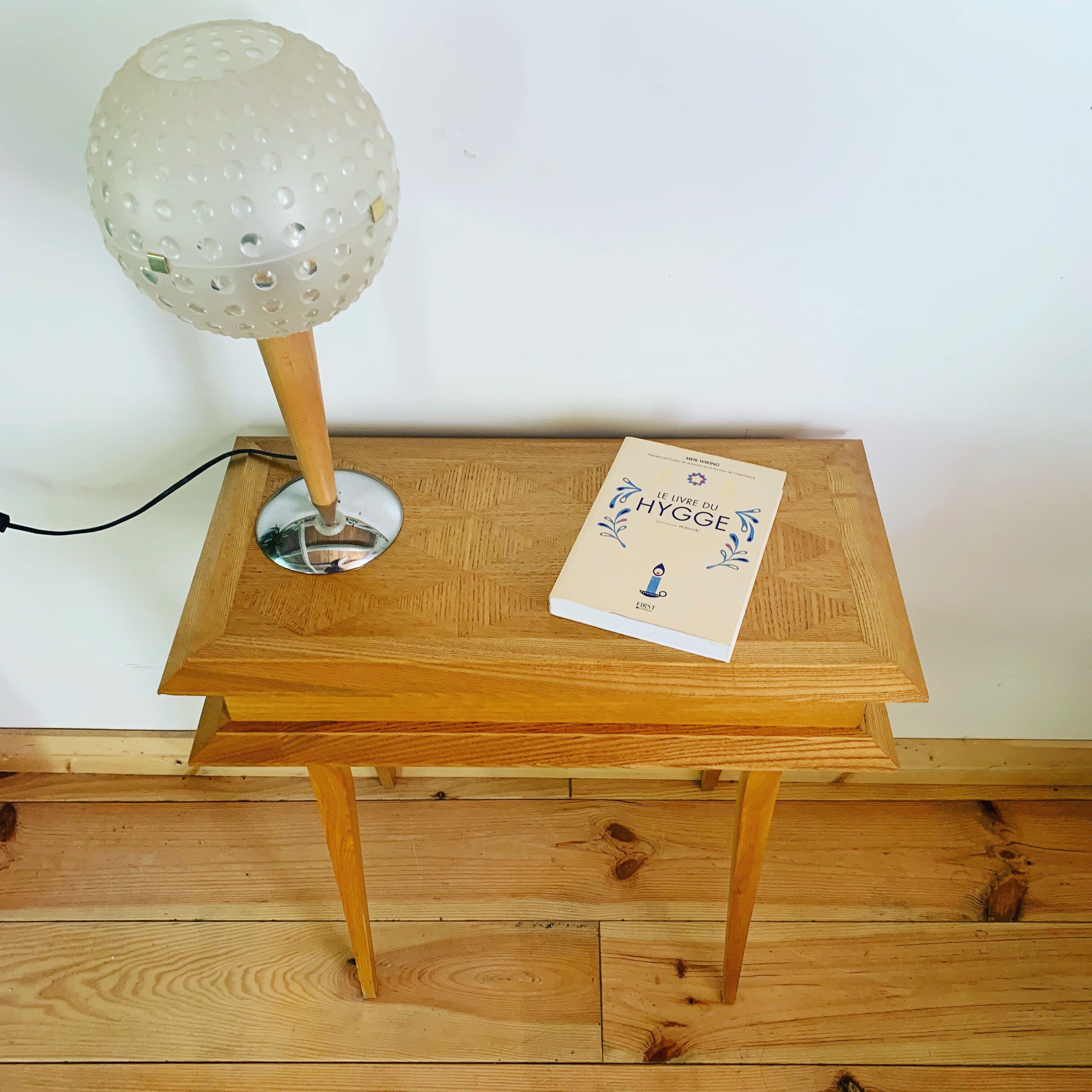 Vintage inlaid wood worker