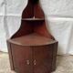 19th century mahogany corner wall shelf