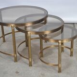 Tables basses gigognes en laiton