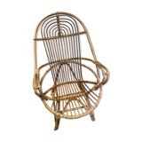 Fauteuil en rotin vintage