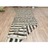 1970s Vintage Turkish Handmade  Beige Brown Kilim Runner Rug 138x460