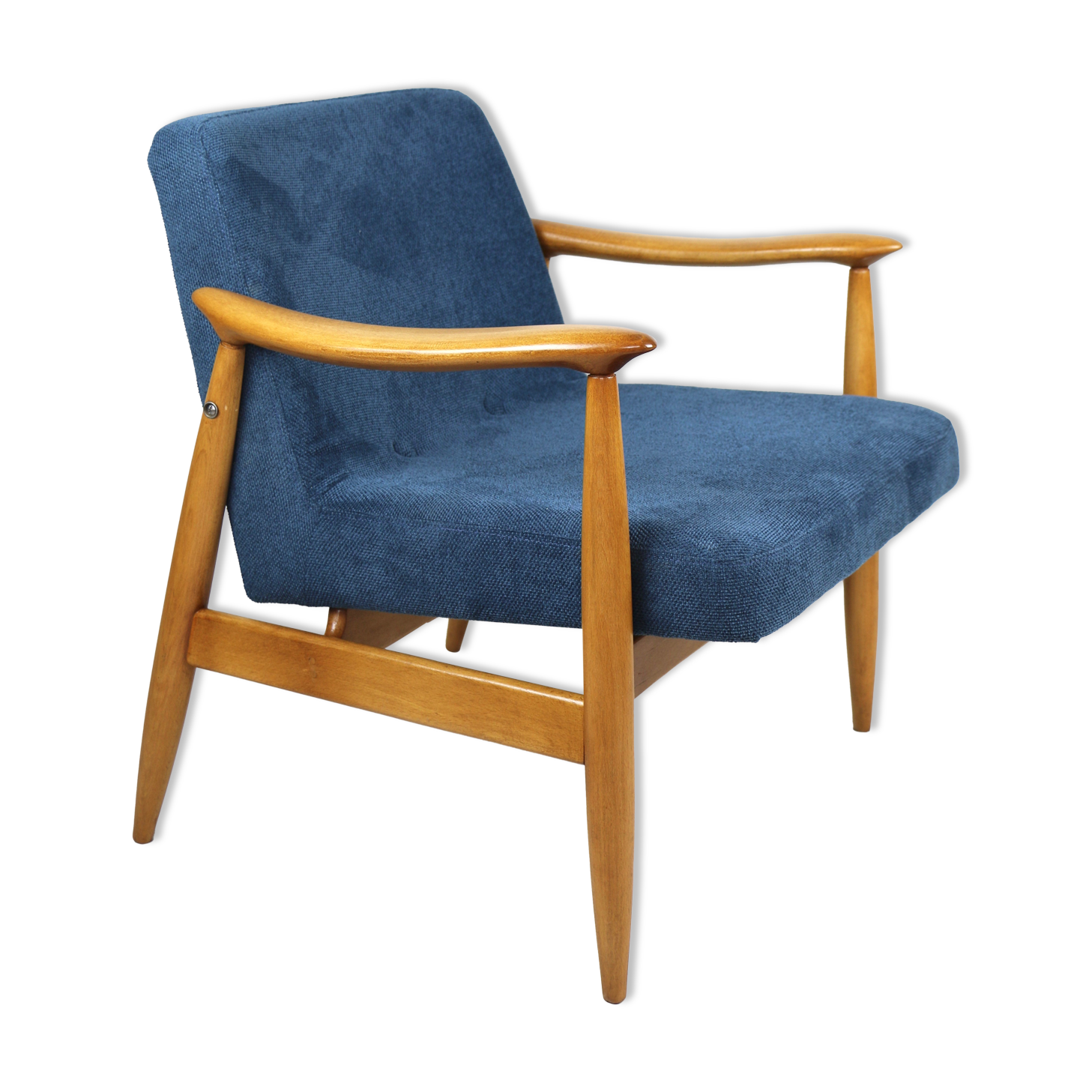 Vintage blue gfm 300-202 armchair by J.Kedziorek, 1970s