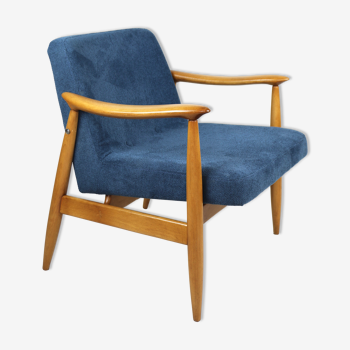 Vintage blue gfm 300-202 armchair by J.Kedziorek, 1970s