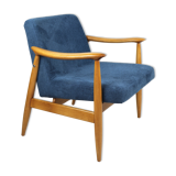 Vintage blue gfm 300-202 armchair by J.Kedziorek, 1970s