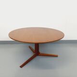Bernhard Pedersen & Son Vintage Danish Scandinavian Round Coffee Table Teak