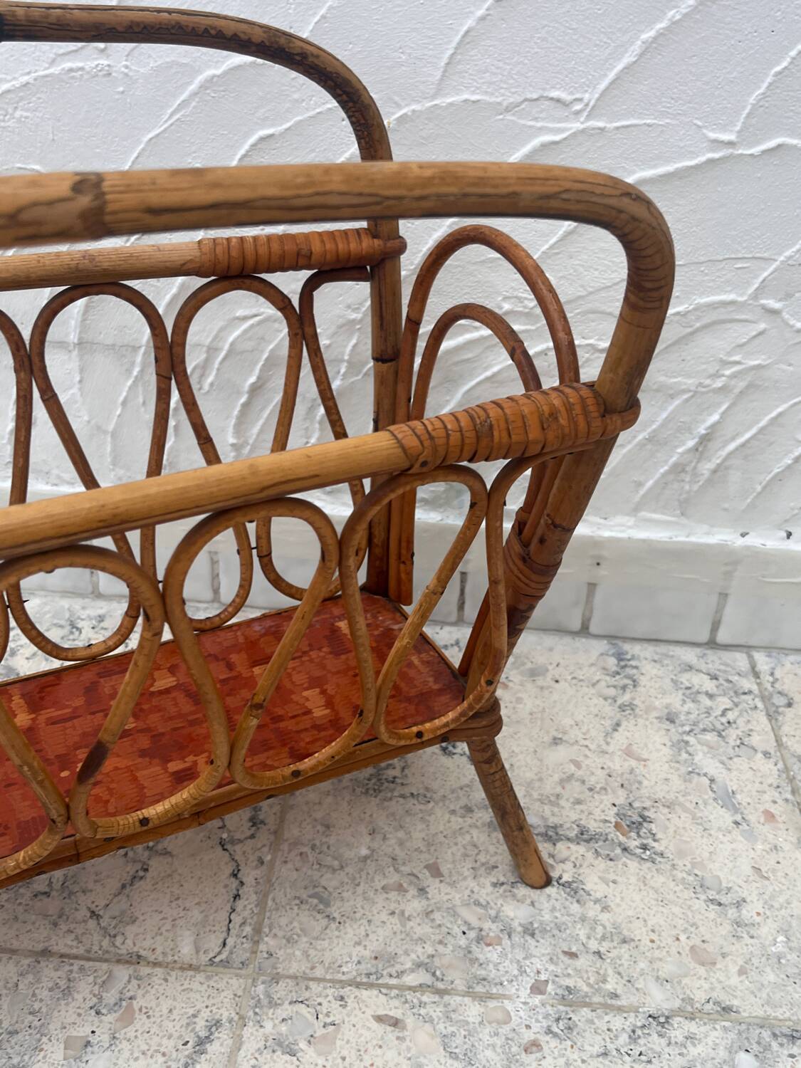 Bamboo magazine rack