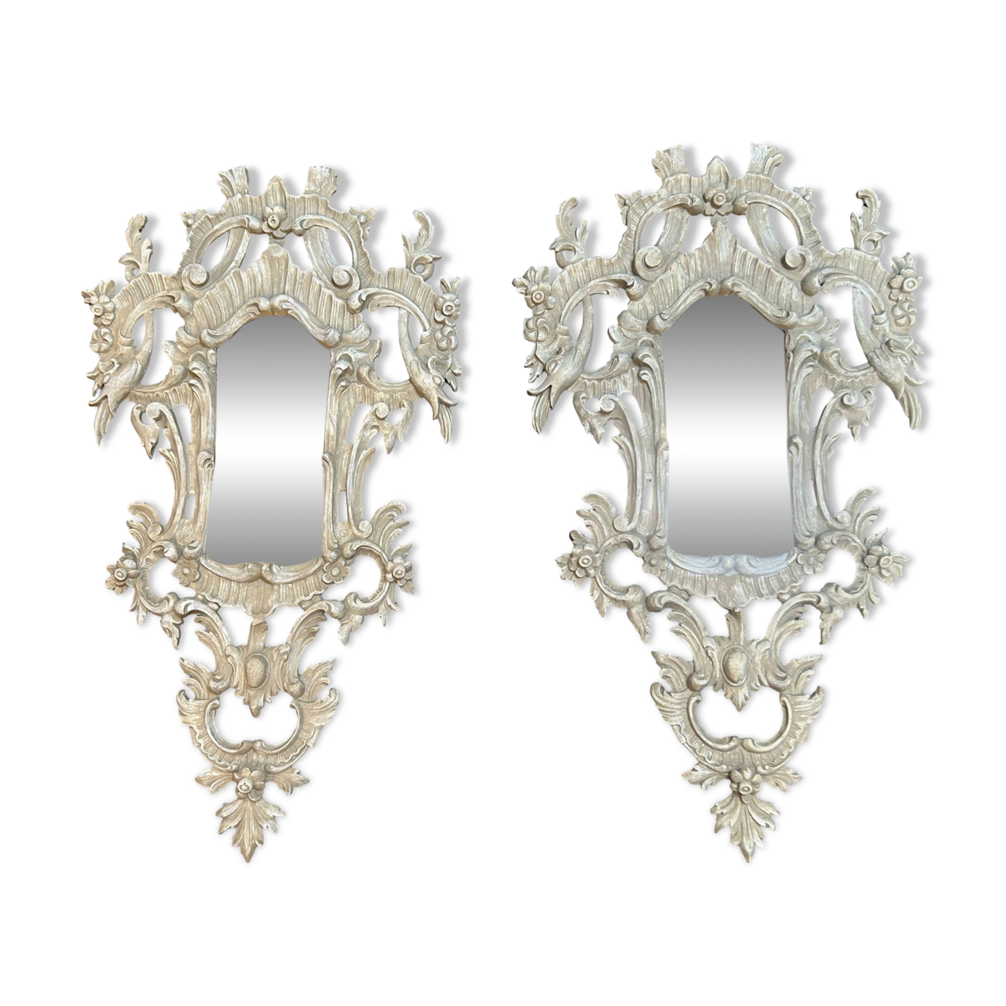 Pair C19th Continental Wall Mirrors