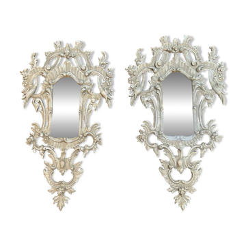 Pair C19th Continental Wall Mirrors