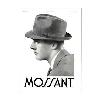 Vintage poster 30s Chapeau Mossant