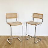 Pair bar chairs Cesca S32 Marcel Breuer, 1970