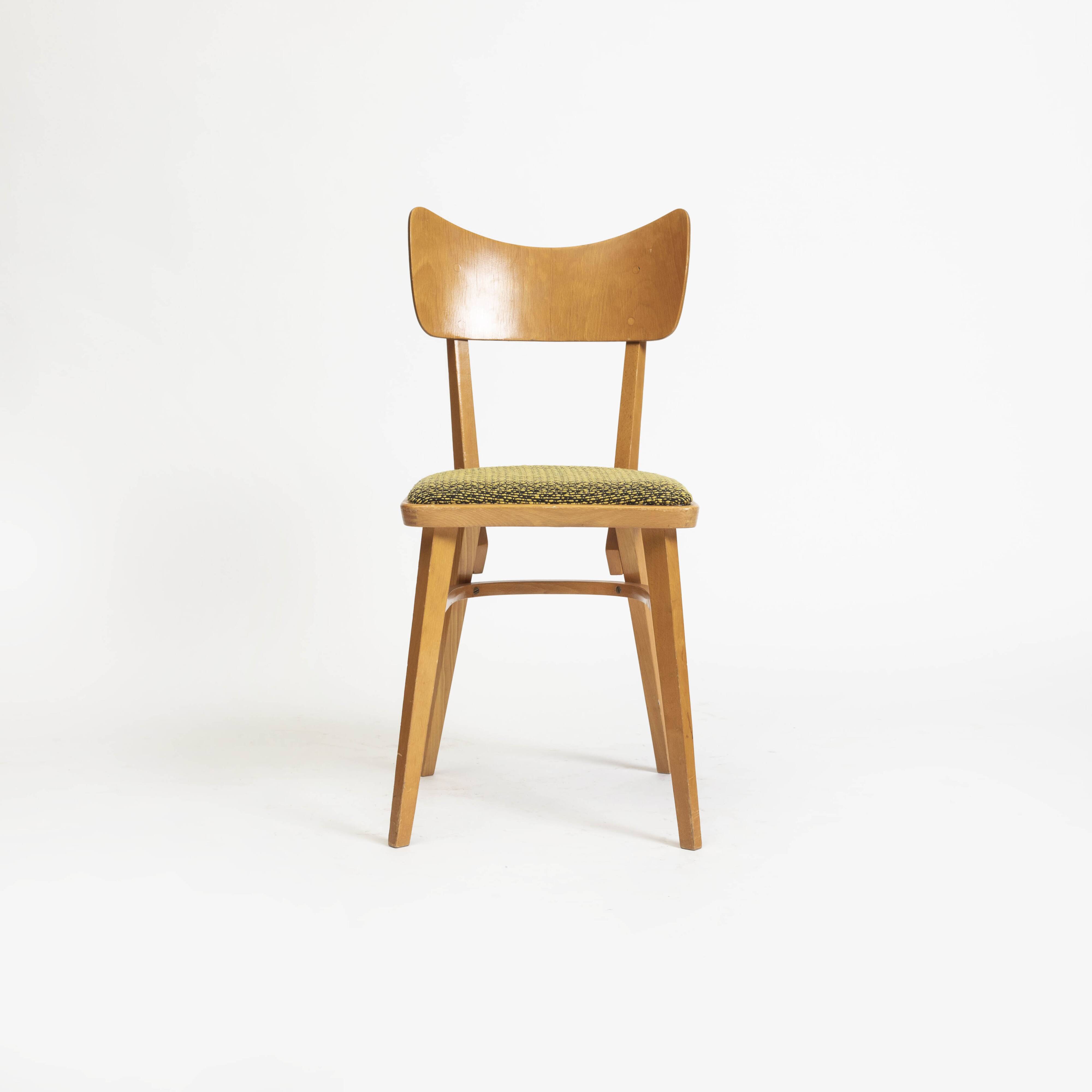 Set of 4 mid-century dining chairs from Cesky Nabytek, Czechoslovakia, 1960