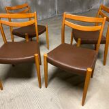 Set of 4 scandinavian chairs 1960