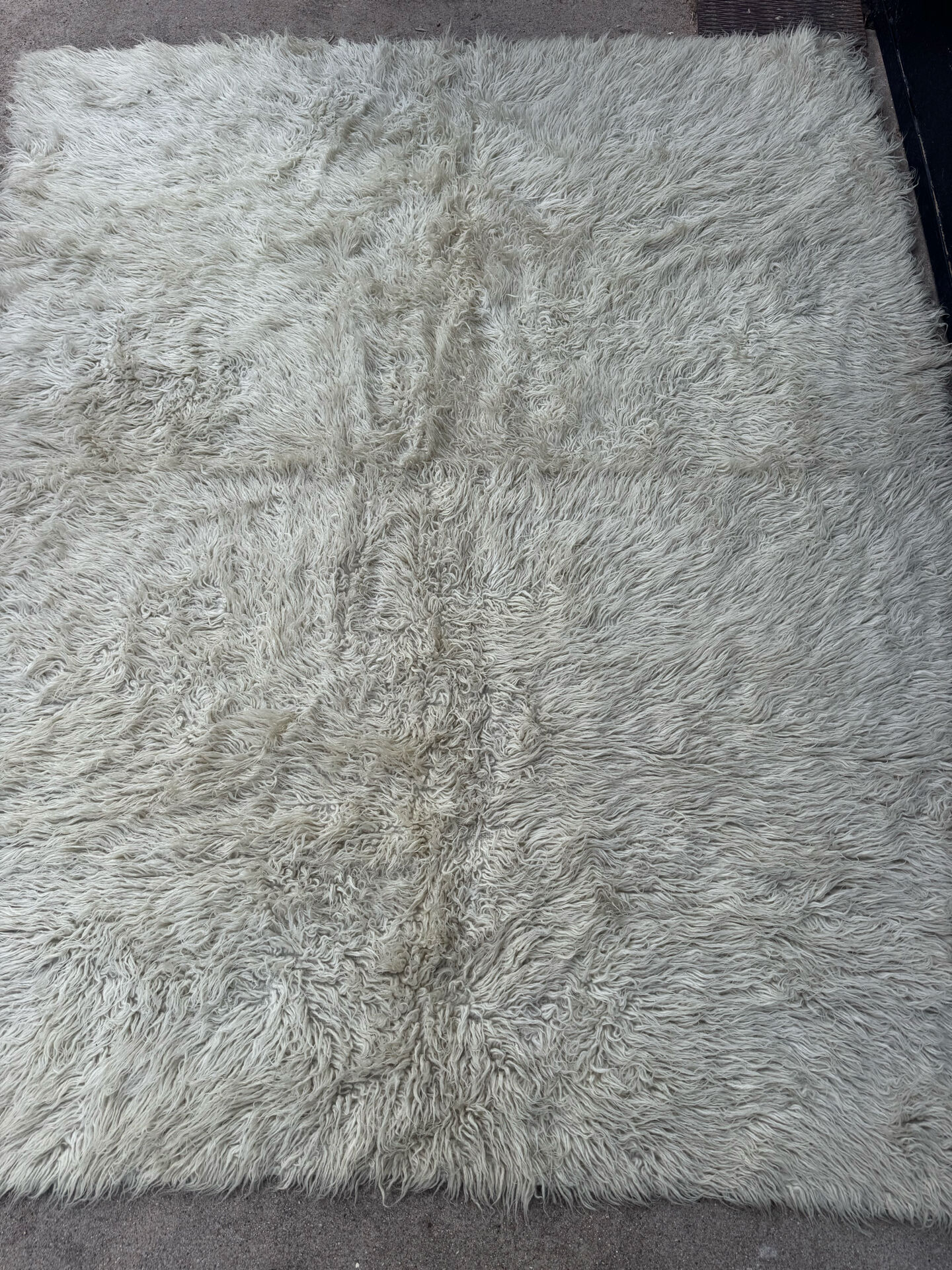 Large Scandinavian Rya rug wool from the 1960s.