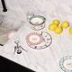 Set of 4 Heart Bread Plates / Coasters