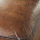 Sheepskin design ottoman with a very beautiful patina and stunning colours