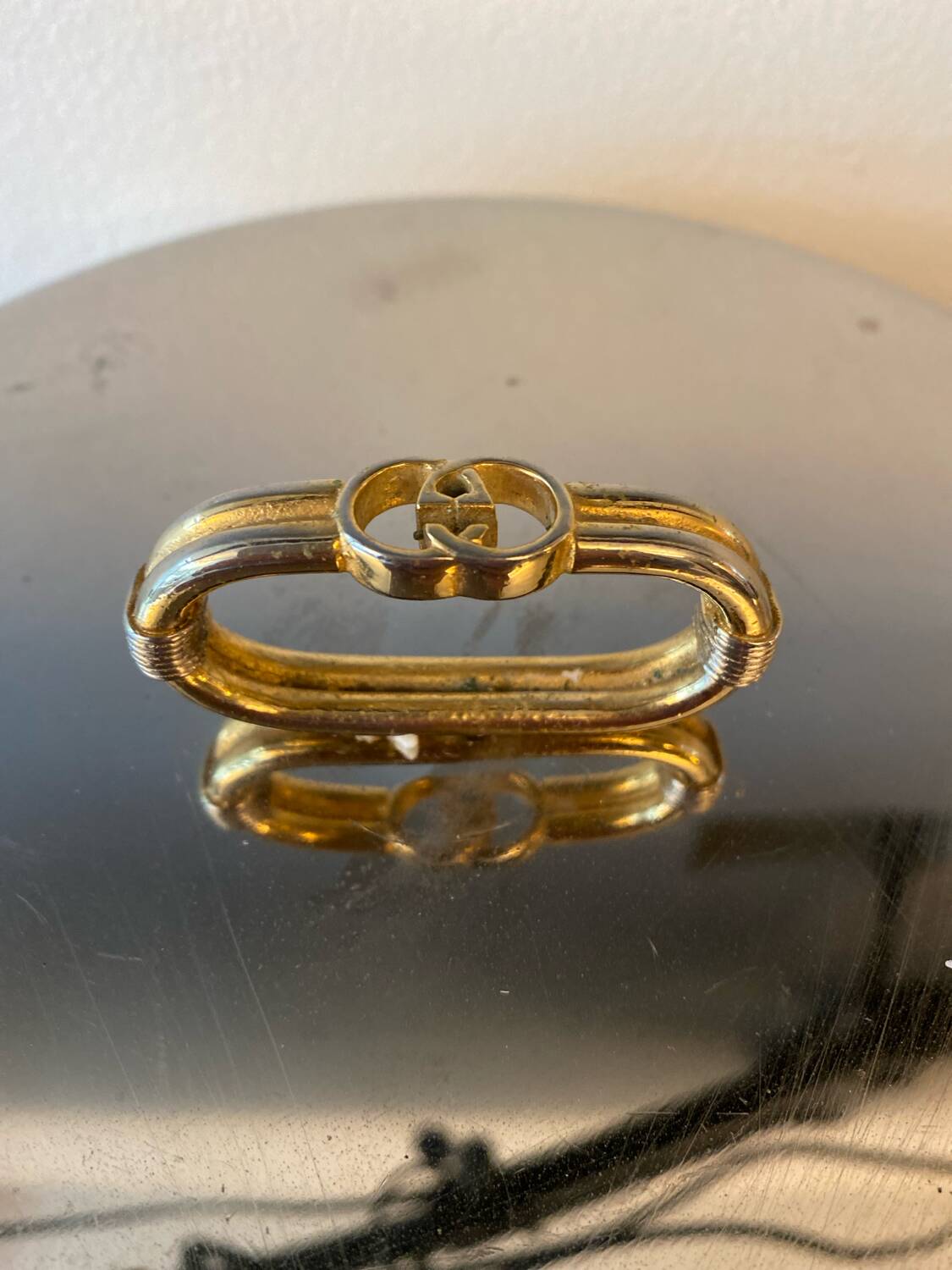Vintage 60/70 et rare seau à glce ou caviar gucci en métal argenté