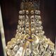 Lustre montgolfière verre et laiton