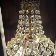 Balloon chandelier in glass and brass